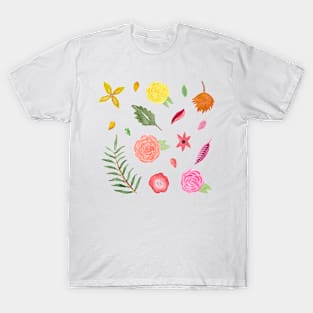 Rainbow floral pattern T-Shirt